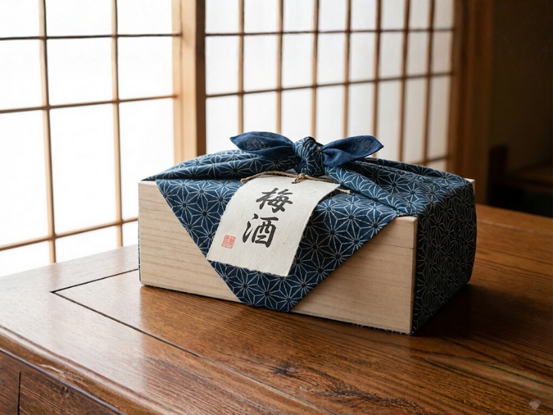 Hộp rượu đóng gói kỹ lưỡng theo phong cách Nhật
