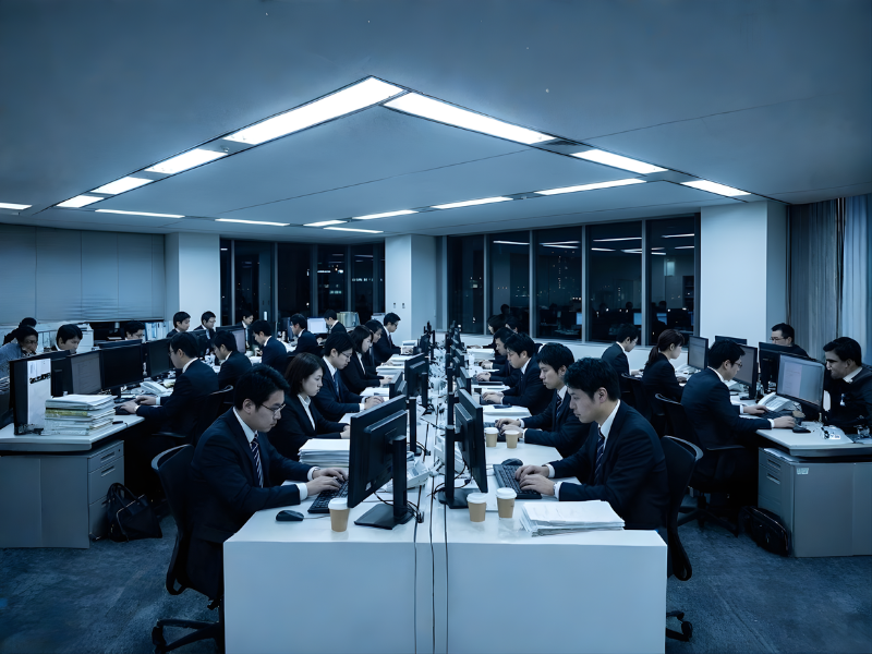 người nhật làm việc trong im lặng